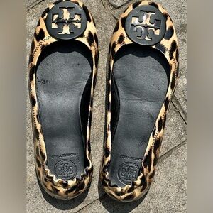 Tory Burch ballet flats - leopard print, size 6 - worn once!